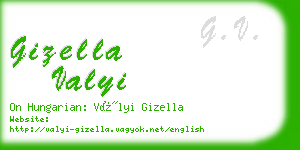 gizella valyi business card